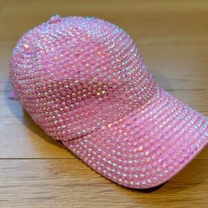 Pink Rhinestone Cap